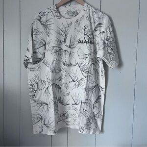 Vintage 90s Alaska Moose Antler All Over Print T Shirt Adult XL Single Stitch